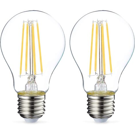 Amazon Basics Lot de 2 ampoules LED Culot Edison à vis E27 7 W (équivalent 60 W) Filament transparent Intensité non variable, blanc chaud
Visiter la boutique Amazon Basics (1/4)