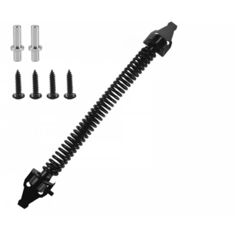 Cierrapuertas automático de 36 cm con muelle de tensión ajustable para puertas de madera, vallas agrícolas y puertas de jardín. (1/4)