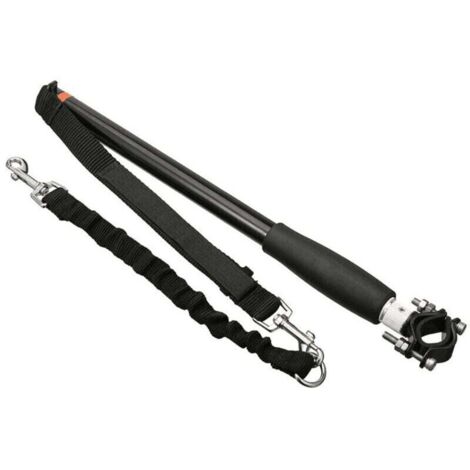Correa para perros tipo bicicleta – Correa recargable con andador incorporado, color negro, compatible con todos los perros. (1/4)