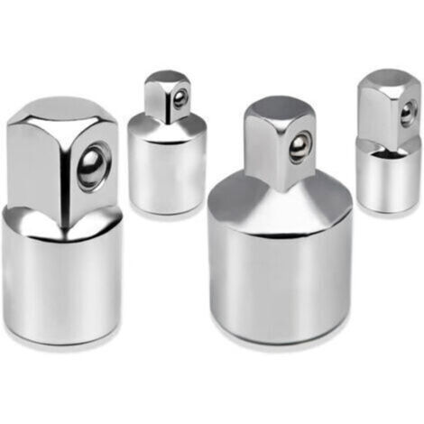 Juego de adaptadores de trinquete de 4 piezas – acero endurecido – compatible con 1/4″, 3/8″ y 1/2″ – para llaves dinamométricas y trinquetes (1/4)