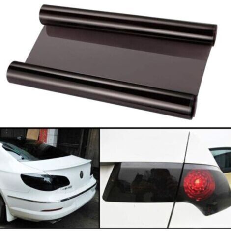 Lámina tintada para faros delanteros y traseros – Vinilo autoadhesivo impermeable, 30 x 120 cm, negro mate, 1 rollo (1/4)