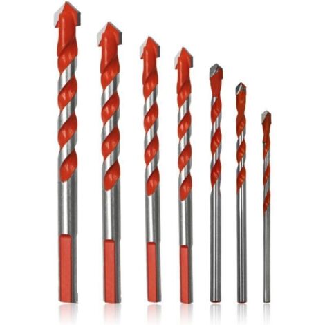 Brocas hexagonales de metal de 7 piezas con recubrimiento de TiN – para taladrar madera, metal y plástico – calidad profesional (1/4)