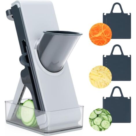 Cortador de verduras multifuncional 4 en 1: cuchilla profesional de acero inoxidable, ideal para zanahorias, patatas y pepinos. (1/4)