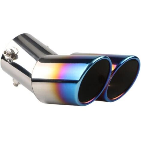 Puntas de escape universales de 63 mm – Puntas de escape de acero inoxidable para coche, acabado cromado, juego de 2 (1/4)