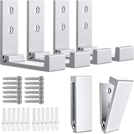 Ganchos de pared plegables de aluminio – Juego de 6, resistentes y discretos, con tornillos incluidos para cascos, abrigos o llaves. (1/4)