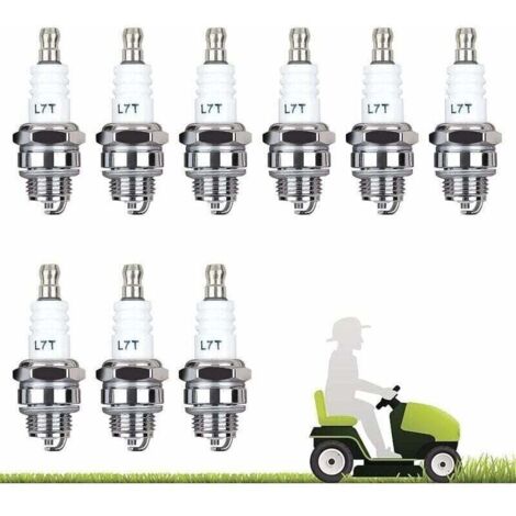 Bujía L7T para motores de 2 tiempos – Paquete de 10 unidades compatibles con motosierras, desbrozadoras y cortacéspedes. (1/4)