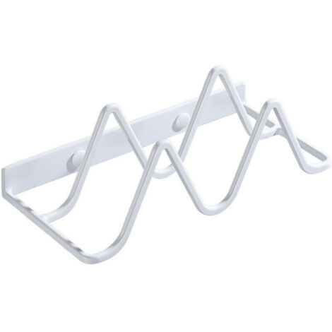 Estante para zapatillas de pared de acero inoxidable – 1 pieza, estante para zapatos y baño, diseño compacto y moderno. (1/4)