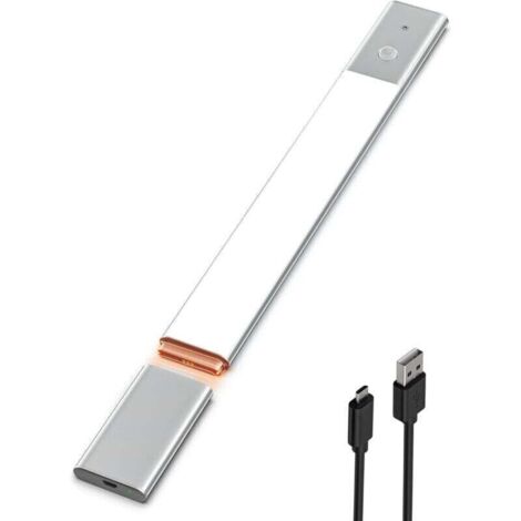 Lámpara LED de armario de 40 cm con sensor de movimiento, inalámbrica, temperatura de color de 3500 K.