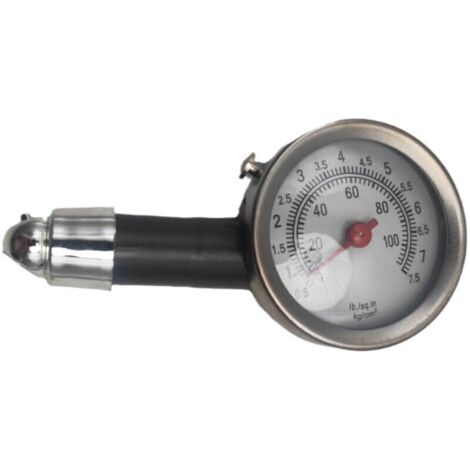 Manómetro digital para neumáticos de coches, bicicletas y motocicletas: rango de 0 a 100 PSI / de 0 a 7,5 bar. Preciso, portátil y fácil de usar. (1/4)