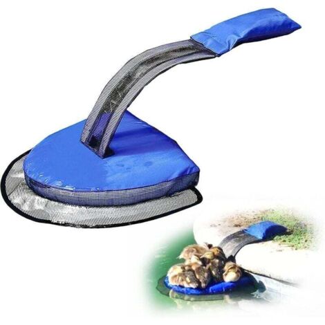 Rampa de escape hinchable para piscina – Seguridad para mascotas y niños, antideslizante, 180 x 45 cm, azul/verde