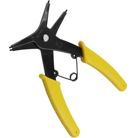 Alicates combinados para anillos de retención (internos/externos), acero endurecido, 180 mm – Juego de 2 alicates profesionales para anillos de retención y anillos elásticos (1/4)