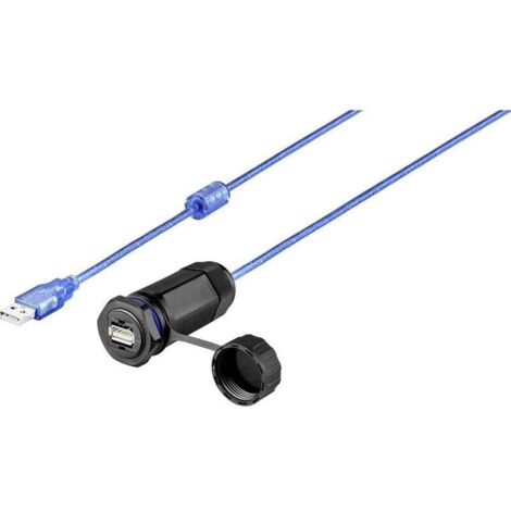 Cable USB 2.0 hembra-hembra de 1 m con tapa protectora – Referencia A865112 (1/4)