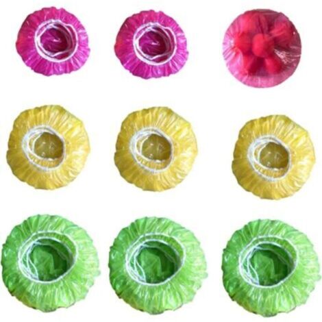 Tapas elásticas reutilizables para alimentos – Juego de 60 tapas de plástico coloridas, libres de BPA, para verduras y almacenamiento. (1/4)