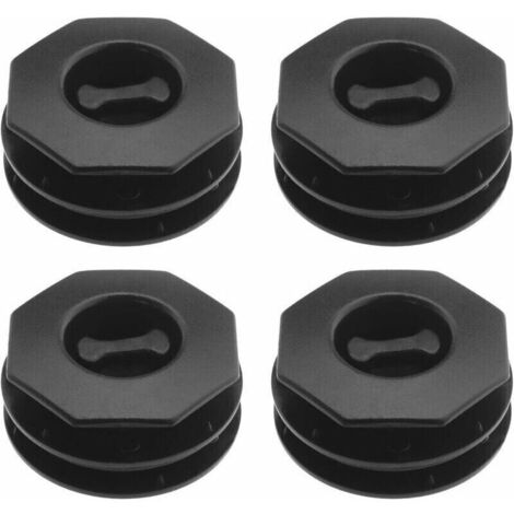 4 clips de sujeción retorcidos para alfombrillas de coche, de plástico negro, con doble bucle antideslizante, de fácil instalación. (1/4)