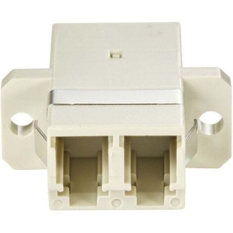 Adaptador de fibra óptica dúplex LC-LC color beige – RF-5508822 – 1 unidad, alta fiabilidad, conforme a la norma D311992 (1/4)
