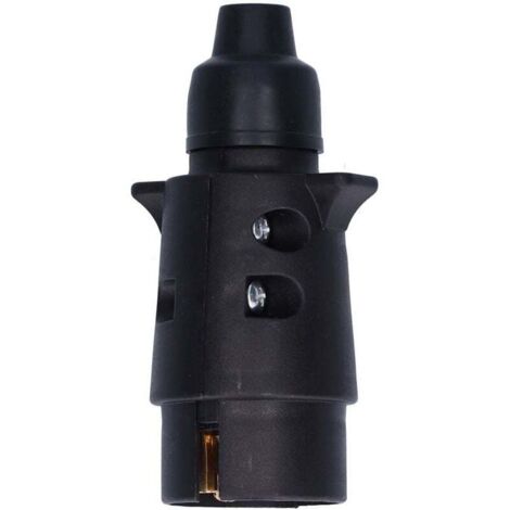 Toma de remolque de latón de 7 pines y 12 V – Barra de remolque compatible con la normativa europea para automóviles (1/4)
