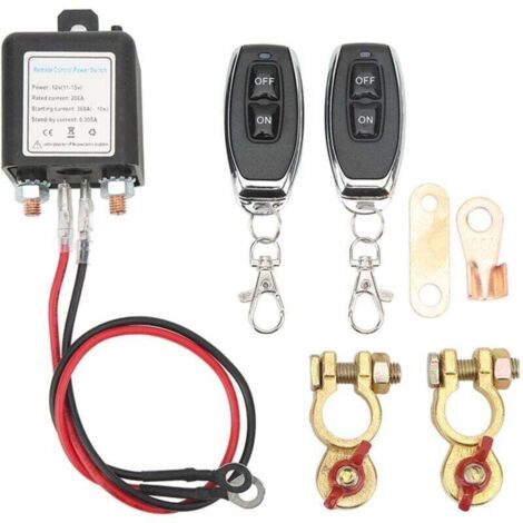 Interruptor de desconexión de batería de 12 V – Disyuntor inalámbrico de 200 A con control remoto para coche, barco y autocaravana.