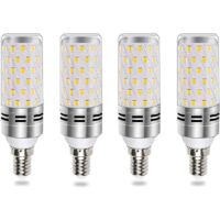 Bombilla LED E14 de 16 W, blanco frío 6000 K, equivalente a halógeno E14 de 100 W a 120 W, 1600 lm, luz de 360°, CA 175-265 V, bombilla LED tipo vela E14 para lámpara de araña, de pared o de noche, no