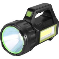 Linternas de mano Linterna LED súper brillante Reflector LED recargable solar y USB 7 modos de iluminación Linterna de mano con luz principal y luz lateral Linterna portátil Linterna para exteriores d