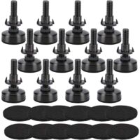 Patas ajustables de 3/8 de pulgada a 16 para soportar patas ajustables, patas ajustables en altura, patas ajustables en altura para muebles 12