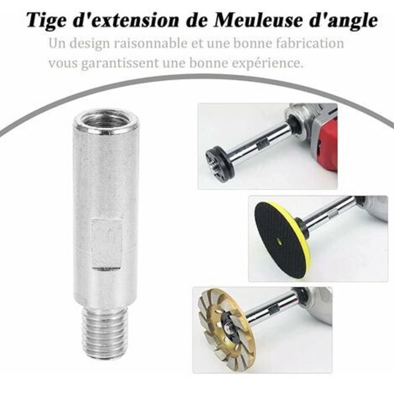 Lot De 2 Adaptateurs Meuleuse D'Angle 100 Vers Mandrin Droit M10 - 3mm Et 6mm