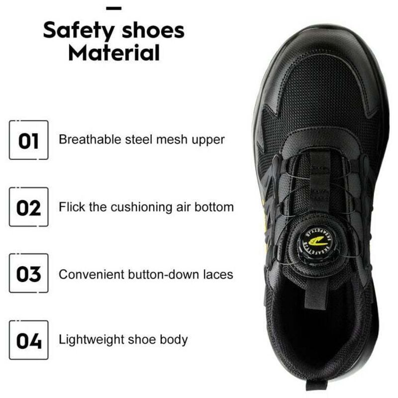 Chaussure De Sécurité MTOWSUC 0536 Homme Montante Basket De Sécurité Légère Embout Acier Chaussures De Travail Rouge Rouge - Prêt-à-Porter
