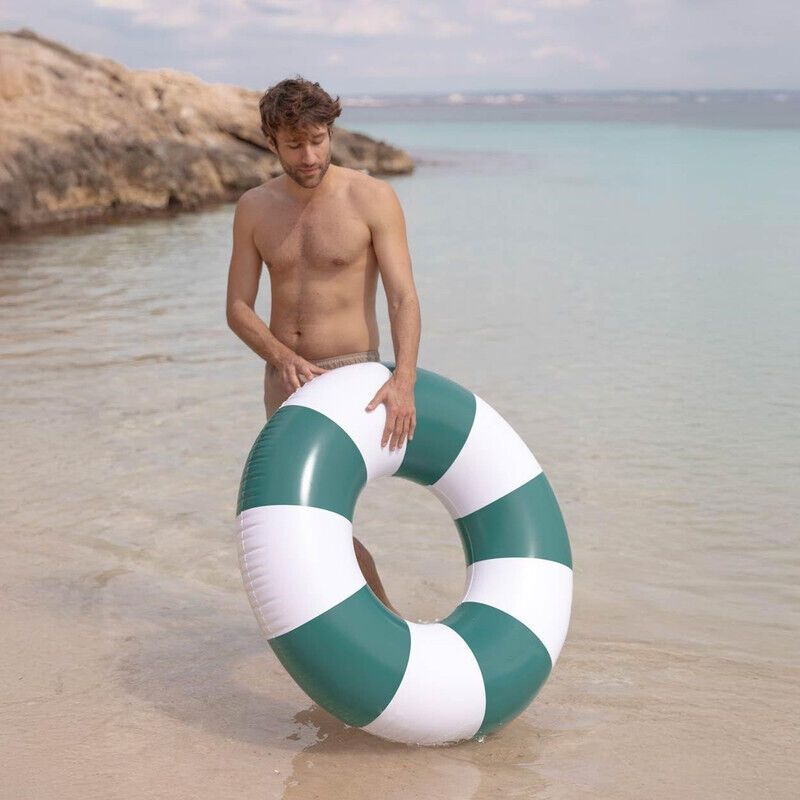 Bouée Piscine Géante Flamingueo - 190x115x45 Cm, PVC 0,28 Mm, 2 Valves, 2 Porte-gobelets, Max 150 Kg