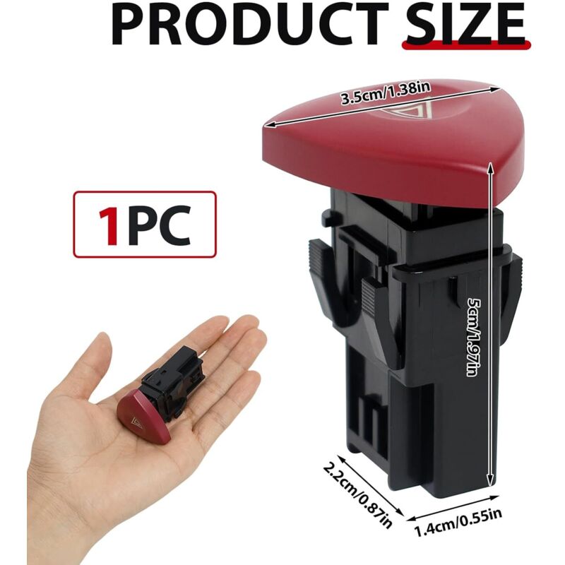 Attisfiera Interrupteur Bouton De Warning Feux De Détresse Pour Duster Logan Sandero 8200602232 Bouton Warning Trafic 8 Pins