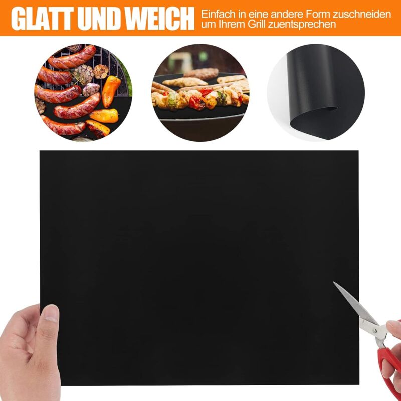Tapis De Cuisson Antiadhésif Pour Barbecue Extérieur, Réutilisable Et