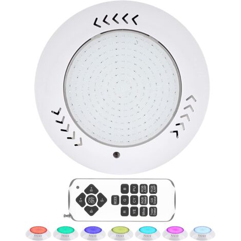 Projecteur de piscine LED RGB 30W étanche IP68 – 16 modes de couleur – Télécommande incluse – Installation facile sous-marine