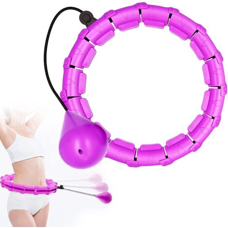 Cerceau Intelligent Lesté Avec Picots De Massage - Poids Réglable, Compteur De Tours, Brûle 800 Calories En 30 Min, Pour Débutants