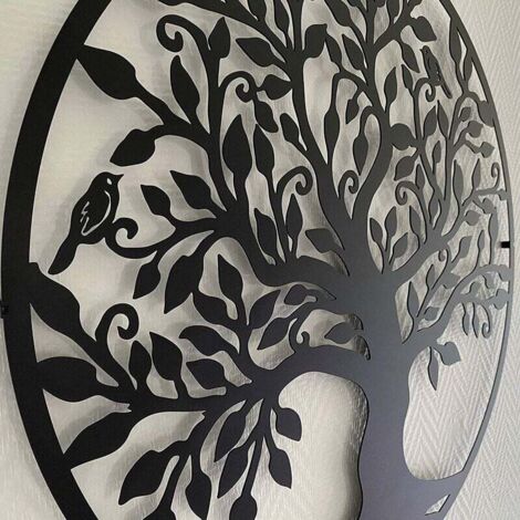 Décoration Murale Métal 'Good Vibes Only' - 3 Lettres Manuscrites Noires - Pour Salon, Chambre, Bureau - 12