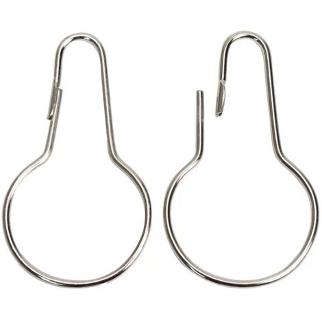 40 Pièces Anneaux de Rideau de Douche, Anneaux pour Rideaux, pour Salle de Bain, Salon, Chambre à Coucher (Argent) (1/5)