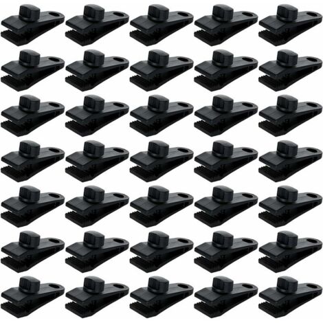 GABRIELLE Lot De 30 Clip De Bâche Tente, Pince Pour Bâche De Verrouillage, Pince Pour Bache Pince Pour Auvent Fixation Bache Camping Toile Ombrage Bache De Piscine (1/6)