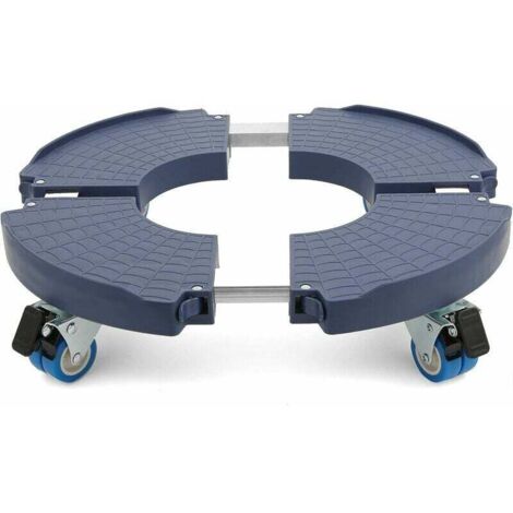 Porte Plante a Roulettes Rotation à 360°, Capacité De 200 KG, Plateau Roulant Réglable Ø 40-54cm, Support de Pot de Fleur pour Intérieur à Extérieur, Plante,Pied de Parasol,Poubelle,Bleu