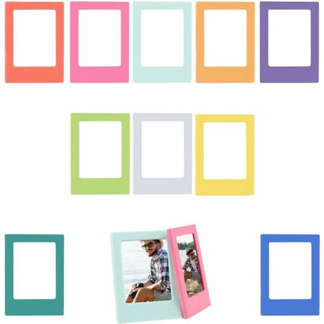 Cadre Photo Magnetique Frigo, Magnet Photo Frigo, Lot De 10 Mini Poche Magnétique Cadres Photo, 3 Pouces Porte Photo Magnetique Pour Surfaces Métalliques (10 Couleurs Différentes) (1/5)