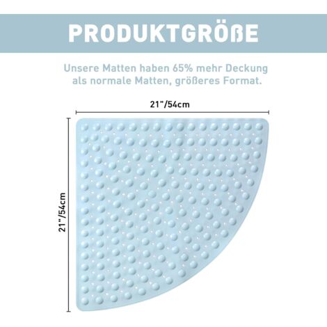 Tapis De Douche Antidérapant 70x70 Cm Triangle Avec Ventouses - Grande Sécurité Pour Personnes Âgées