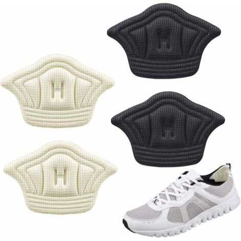 Lot 4 Paires Coussinets De Talon Autoadhésifs – Antidérapants & Confort – Beige, Noir, Gris – Anti-Ampoules