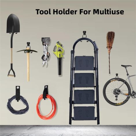 Support Mural Robuste Pour Débroussailleuse & Coupe-Bordure – Crochet Garage Jardin, Charge Lourde, Organisation Outils 15×15×10 Cm