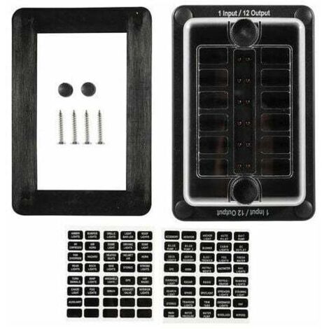 Porte-Fusible 12 Voies, Boite De Porte-Fusibles A Lame Atc/Ato, Avec Indicateur Led, Convient Pour Voiture Et Marine 12-32V Dc (1/4)