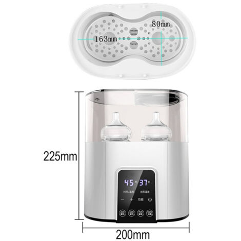Stérilisateur Et Sèche-Biberons 4 En 1 Electrique - Grand Format, Chauffe-Lait, 37°C Constante, Sécurité Auto-Arrêt