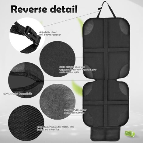 Housse De Protection Imperméable Pour Siège Auto - Réutilisable, 100% Polyester, Protège Assise Et Dossier - 5