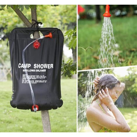 Bac De Douche Portable Pliable - 80x80x10 Cm - Avec Tuyau De Drainage - Pour Camping, Voyage, Plage