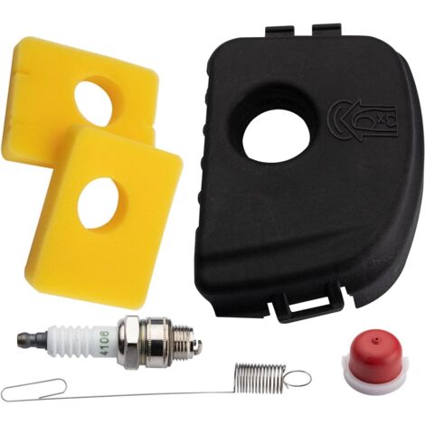 5 pz/set Rasaerba Trimmer Filtro Aria e Copertura, Candela, Primer Lampadina per Briggs & Stratton Copertura del Filtro Dell'aria 595660 799579