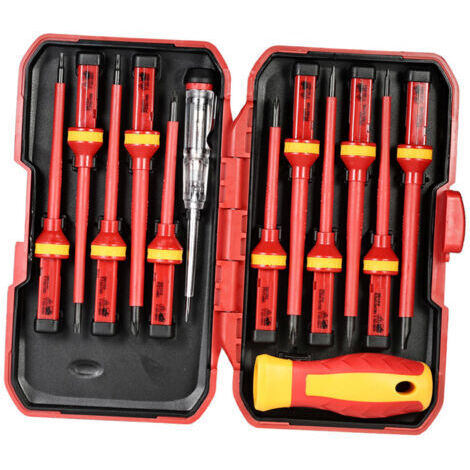 Jeu de Tournevis Magnétiques Electricien , 13 pièces Kit Tournevis Isolé , 1000V Magnétique