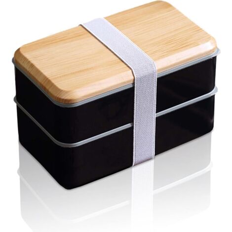 Bento Lunch Box Adulte,1400ml Boite à Bento,Boîte à Lunch,Boîte à Déjeuner,Boite Bento pour Salades,Collations,Boite Repas Compartiments avec Accessoires,Bento Japonais Design avec Couverts (1/5)
