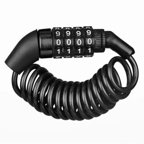 Antivol à Câble 150cm à 4 Chiffres – 2 Pièces, Alliage De Zinc, Câble Acier PVC, Pour Casque, Vélo, Scooter, Bagages – Portable Et Polyvalent