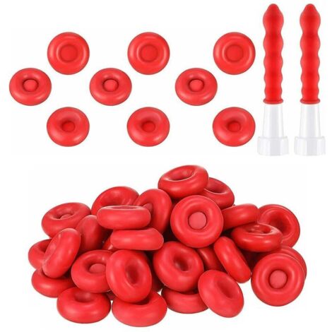 20 Capuchons De Calfeutrage En Silicone Rouge - Pour Sceller Tubes De Mastic, Peinture, Colle