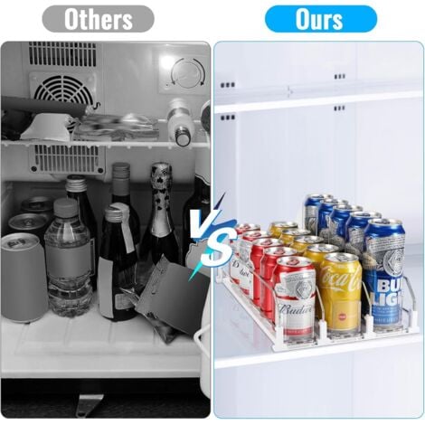 Mulaibdin Rangement Canette Frigo Automatique, Organisateur Frigo Bouteille, Boite Rangement