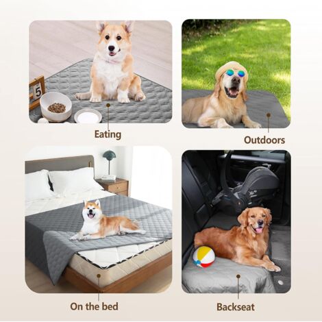 Couverture Lit Pour Chien Et Chat - Doudou Lavable, Chaud Et Confortable - Taille M 50x35 Cm (Gris)